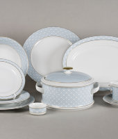 Столовый сервиз 25/6 Сабина "Синее плетение", 243B, Leander