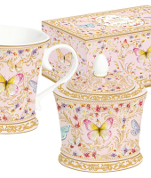 Набор: сахарница + молочник (розовые) Majestic в подар.упаковке