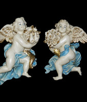 Декор на стену, 2 шт., "Ангелы с цветами и фруктами", La Medea