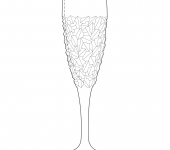 Бокалы для шампанского "Nicolette" отводка платина, набор 6 шт, Bohemia Jihlava