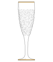 Бокалы для шампанского "Nicolette" отводка платина, набор 6 шт, Bohemia Jihlava