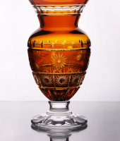 Ваза хрустальная "Мадлен", амбер, 0941/30, Arnstadt Kristall