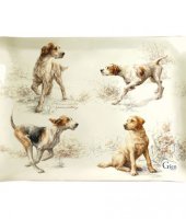 Поднос малый "Охота", Gien   