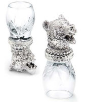 Набор для водки из 2 рюмок "Медведь", Chinelli