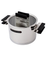 Кастрюля глубокая "Рэйнбоу" чёрный 4л, Silampos