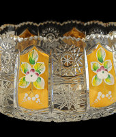 Салатник 12 см, хрусталь с лепкой, Aurum Crystal