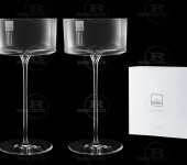 Набор бокал-блюдце (2 шт)для шампанского и игристых вин "Vela"