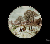 Декоративная тарелка "Зимний пейзаж", 1237/1-2, Anton Weidl Gloriа