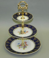 Горка фарфоровая 3 уровня, Мэри-Энн "Кобальт", 0086, Leander