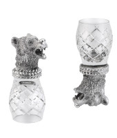 Набор для водки из 2 рюмок "Медведь", Chinelli 