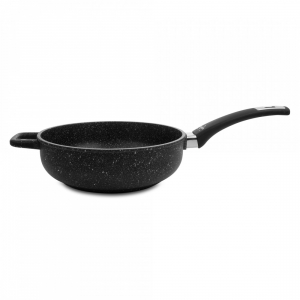 201.24IND Сковорода глубокая, для индукционных плит, с антипригарным покрытием, диам. 24 см, высота 8 см, фиксированная ручка, литой алюминий, толщина дна 8 мм item