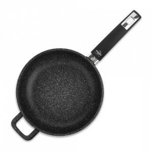 201.24IND Сковорода глубокая, для индукционных плит, с антипригарным покрытием, диам. 24 см, высота 8 см, фиксированная ручка, литой алюминий, толщина дна 8 мм item