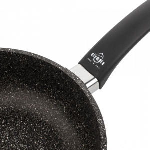 201.24IND Сковорода глубокая, для индукционных плит, с антипригарным покрытием, диам. 24 см, высота 8 см, фиксированная ручка, литой алюминий, толщина дна 8 мм item