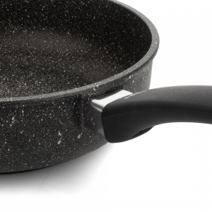 201.24IND Сковорода глубокая, для индукционных плит, с антипригарным покрытием, диам. 24 см, высота 8 см, фиксированная ручка, литой алюминий, толщина дна 8 мм item