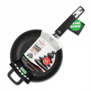 201.24IND Сковорода глубокая, для индукционных плит, с антипригарным покрытием, диам. 24 см, высота 8 см, фиксированная ручка, литой алюминий, толщина дна 8 мм item