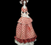 Статуэтка "Леди", в розово-бордовом платье, Zampiva