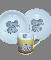 Детский набор 3 предмета "Слонёнок", Leander