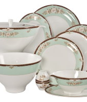 Столовый сервиз "Зелёный сад" 27/6, Royal Bone China