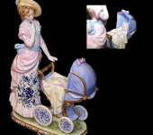 Скульптура "Дама с детской коляской", Tiche Porcellane