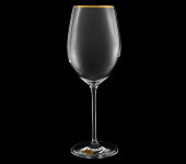 Бокал для вина "Spirit - Золотая отводка", набор 6 шт, Rona