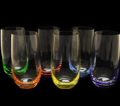 Набор стаканов для воды "Разноцветное дно", 6 шт, Rona