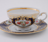 Набор чашек для чая, 6 шт, Соната "Кобальт, мелкие цветы", 0440, Leander