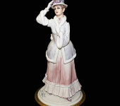Статуэтка "Дама в шляпке" модель 1863, цветная, Elite & Fabris