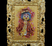 Картина "Клоун в цилиндре и галстуке", Zampiva
