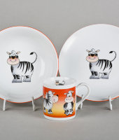 Детский набор 3 предмета "Милая зебра", Leander