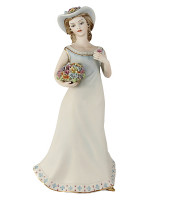 Статуэтка Дама с корзиной цветов