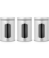 Набор контейнеров с окном для кофе, чая и сахара (3 предмета), 247224, Brabantia