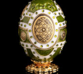 Яйцо-шкатулка декоративное, зелёное, Credan S.A., 121081