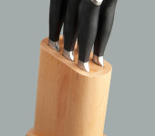 Набор ножей для стейка на деревянной подставке, Pinti 1929, Италия