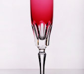 Хрустальные бокалы для шампанского "Палас", рубин, набор 6 шт, 3500/9, Arnstadt Kristall