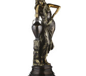 Скульптура "Ребекка", на чёрной мраморной подставке, 92 см, Fonderia Ruocco