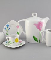 Кофейный сервиз 15/6 Бьянка "Весенний букет", 1036, Leander