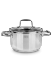 Кастрюля со стеклянной крышкой, диаметр 20 см, 3 литра.