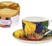 Чашка с блюдцем Ночная терраса кафе (Ван Гог), в подарочной упаковке