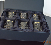Набор стаканов для виски "Glacier" отводка платина, в подарочной коробке, Bohemia Jihlava