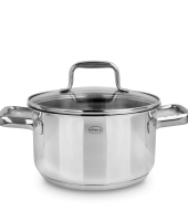 Кастрюля со стеклянной крышкой, диаметр 24 см, 5 литров.