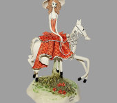 Статуэтка "Дама на белом коне", Zampiva