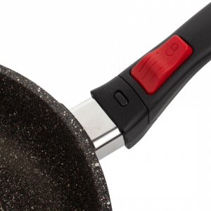 201.24INDC Сковорода глубокая, для индукционных плит, с антипригарным покрытием, диам. 24 см, высота 8 см, съемная ручка, литой алюминий, толщина дна 8 мм item