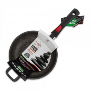 201.24INDC Сковорода глубокая, для индукционных плит, с антипригарным покрытием, диам. 24 см, высота 8 см, съемная ручка, литой алюминий, толщина дна 8 мм item