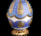 Яйцо-шкатулка декоративное, голубое, Credan S.A., 121083