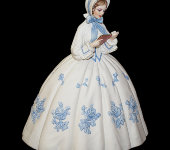 Статуэтка "Дама с книгой" модель 1830, цветная, Elite & Fabris