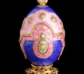 Яйцо-шкатулка декоративное, голубое с розовым, Credan S.A., 121084