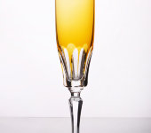 Хрустальные бокалы для шампанского "Палас", амбер, набор 6 шт, 3500/9, Arnstadt Kristall