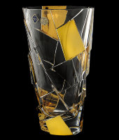 Ваза "Crack Gold", хрусталь, Bohemia Jihlava