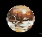 Декоративная тарелка "Башня/пейзаж", 1245/2-3, Anton Weidl Gloriа