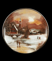 Декоративная тарелка "Башня/пейзаж", 1245/2-3, Anton Weidl Gloriа